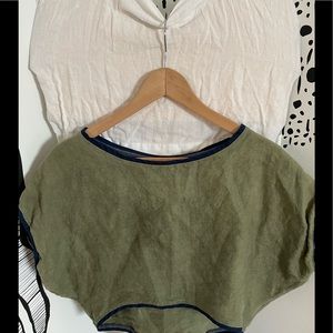 Linen crop top. Unique